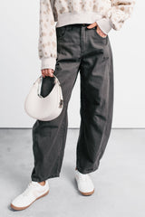 Fabian Wide Leg Denim Papermoon Jeans (Charcoal)