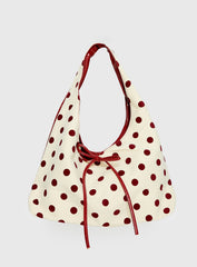 Rosamaria Shoulder Bag Cream Polka Dot