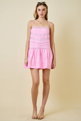 Elodie Drop Waist Lace Mini Cami Dress