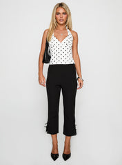 Alter Of Love Halter Top White / Polka Dot