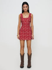 Dasha Mini Dress Red Floral
