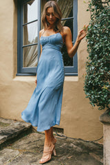 Linka Cami Strap Midi Dress Dusty Blue