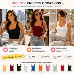 Women Summer&Fall Basic Striped Square Neck Short Sleeve Fitted Crop T-Shirt