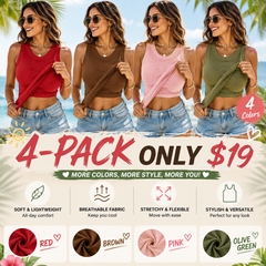 Women Everyday Basic Ribbed Built-in Bra Tank