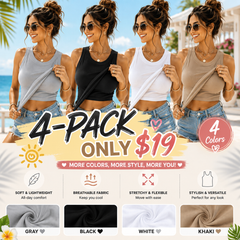 Women Everyday Basic Ribbed Built-in Bra Tank