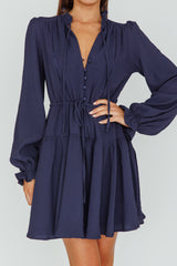 Waverly Long Sleeve Mini Dress Navy