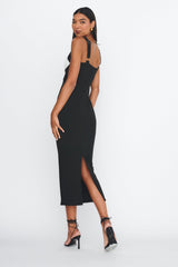 Move Maker Cut-Out Midi Dress Black