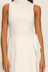 Breaker High Neck Mini Dress White White