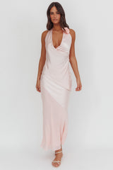Easy Love Contrast Maxi Skirt Pink