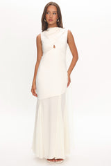 Meliza Keyhole Bust Maxi Dress Oyster