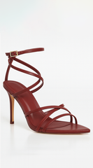 Annabella Strappy Heel - Burgundy