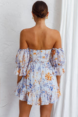 Ianthe Off-Shoulder Puff Sleeve Dress Floral Mint