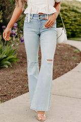 Michael Mid Rise Cello Flare Jeans (Light)