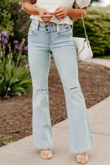 Michael Mid Rise Cello Flare Jeans (Light)
