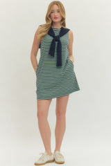 Mandy Striped Sleeveless Mini Dress