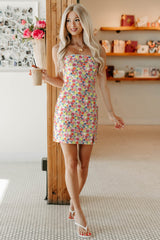 Made To Grow Strapless Floral Mini Dress (Pink)