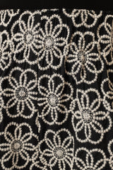 Jacey Embroidered Shorts - Black White