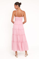 Dottie Halterneck Maxi Dress - Pink