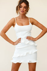 Frilled To Meet You Mini Dress White