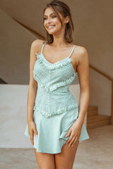 Janey Applique A-Line Dress Pistachio