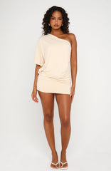Favourite Girl Off Shoulder Mini Dress Butter