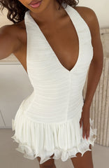 Turn Up Tonight Mini Dress White