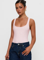 Baseline Rib Bodysuit Pink