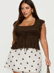 Auroraah Frill Top Chocolate Curve