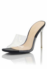 Viola Clear Heels - Black