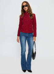 All A Blur Moto Jacket Red