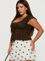 Auroraah Frill Top Chocolate Curve