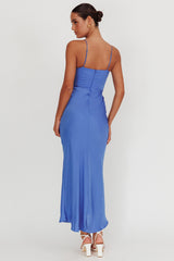 In A Daze Gathered Bust Maxi Dress Blue