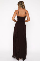 Summer Solstice Maxi Dress Chocolate