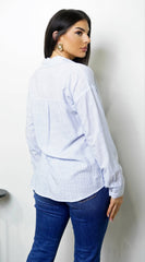 Everyday Stripe Button Down Shirt - Blue