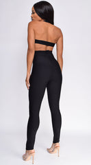 Charmaine Black Lace Front Bandage Jumpsuit