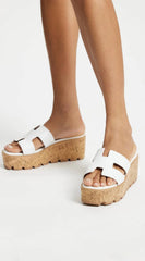 Molly Platform Sandals - White
