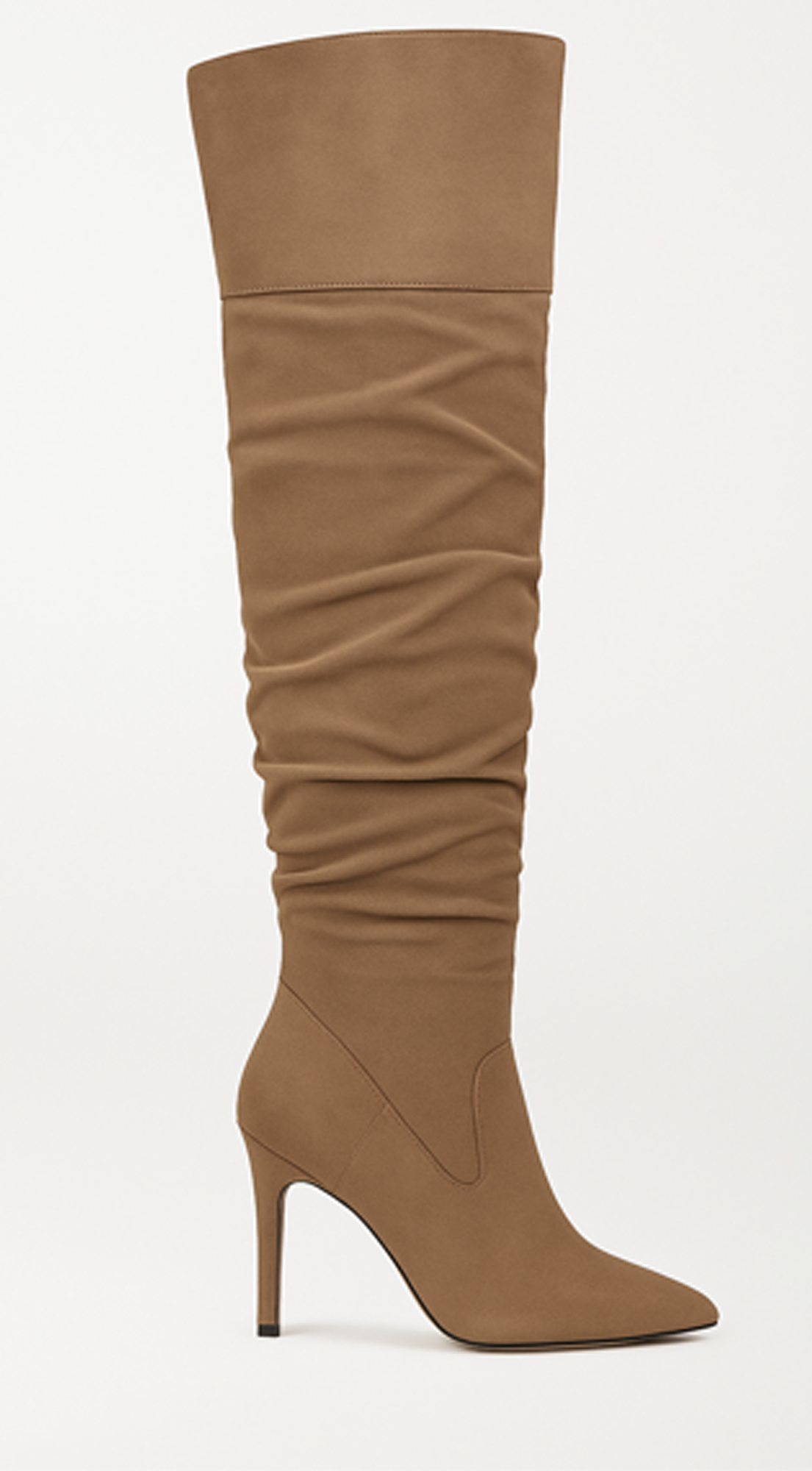 Elan Over Knee High Heel Boots  - Taupe