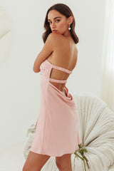 Firefly Elastic Cowl Back Dress Blush
