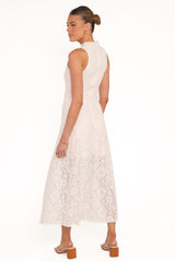 Danni Lace Midi Dress - Ecru
