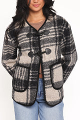 Austin Plaid Jacket - Black