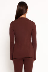 Adrienne Knit Top - Chocolate