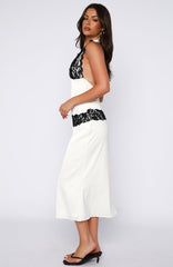 Laced In Love Midi Dress Cream