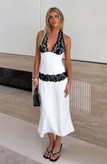 Laced In Love Midi Dress Cream